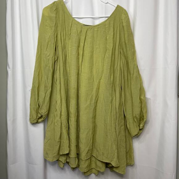 You Know as Pinky tunic dress top women's large chartreuse green size large - Picture 12 of 16